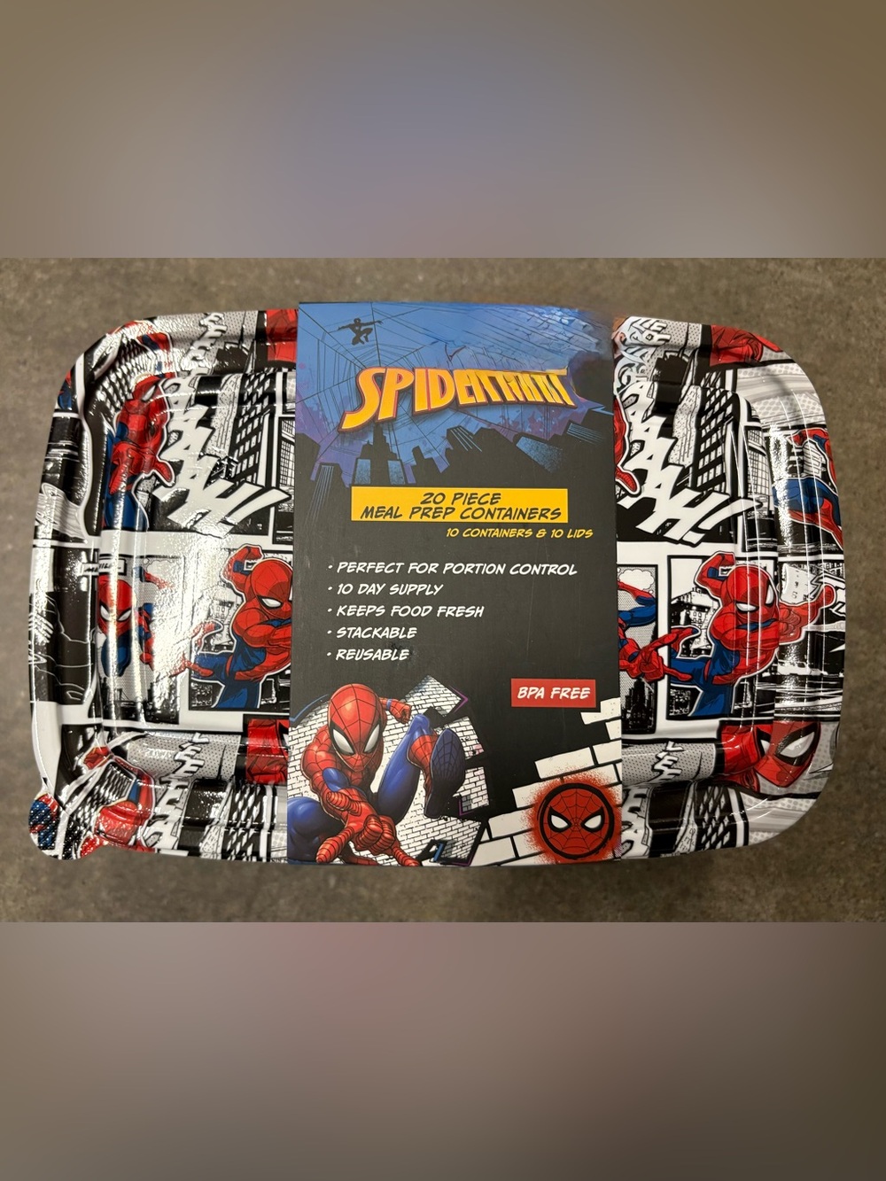 SpiderMan meal prep containers 20 piece set